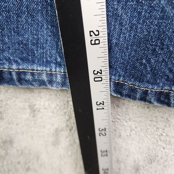 Mens Express Jeans Denim Blue Rocco Slim Fit Straight Leg 100% Cotton Size 32x32 - Picture 12 of 14